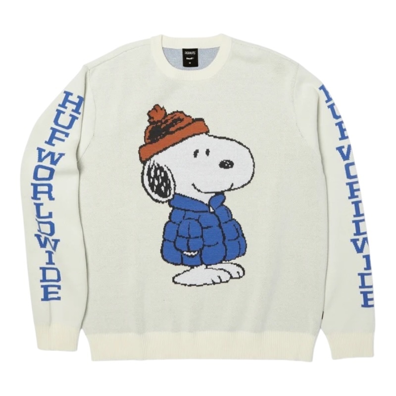 Huf Snoopy Puffer Sweater - Bleach