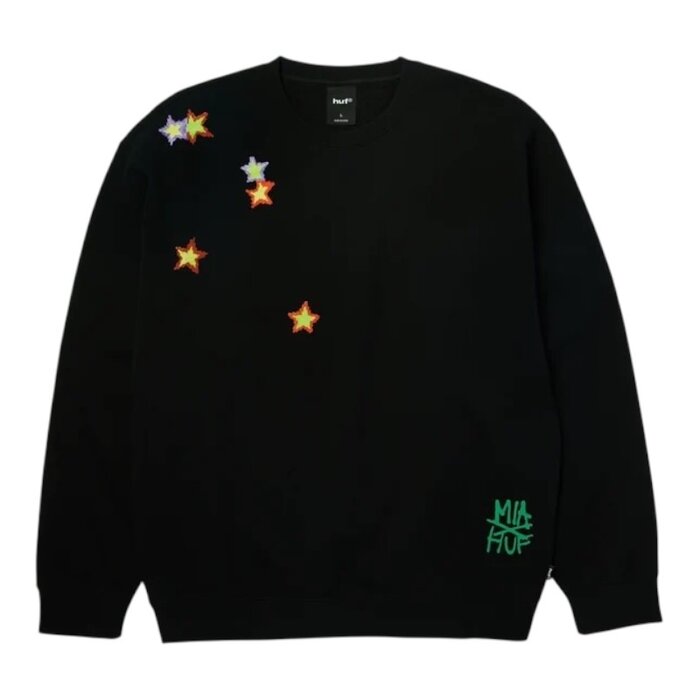 Huf Mia Star Cat Crew - Black
