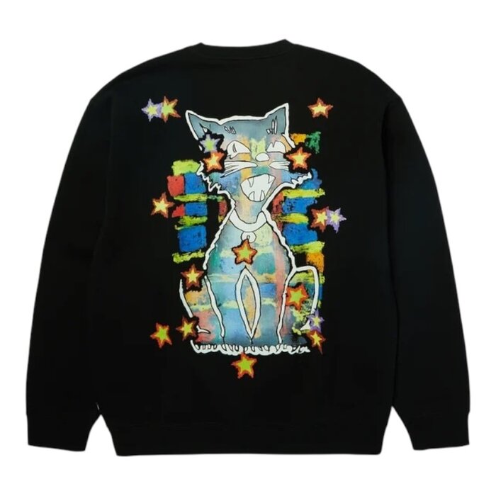 Huf Mia Star Cat Crew - Black