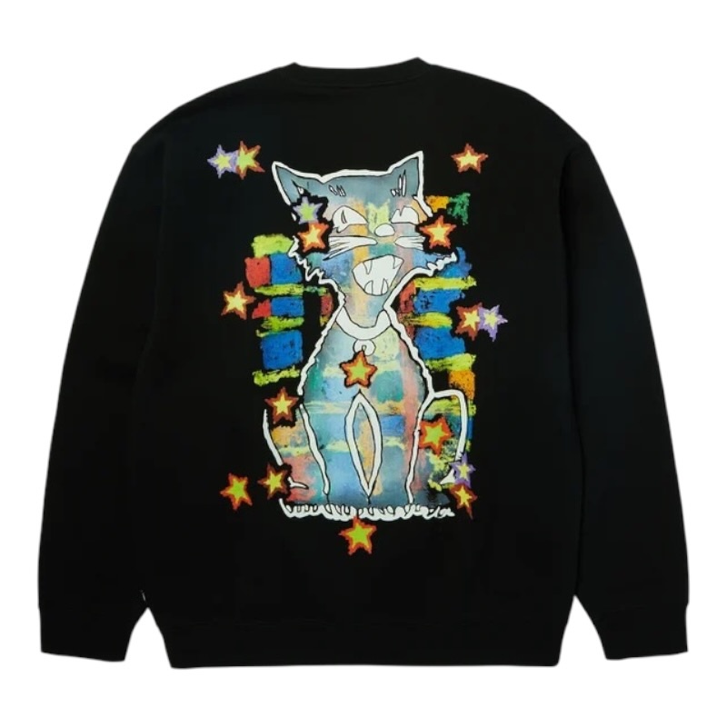 Huf Mia Star Cat Crew - Black
