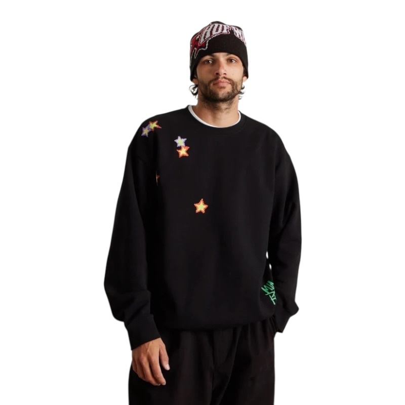 Huf Mia Star Cat Crew - Black