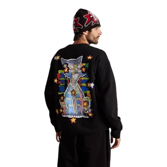 Huf Mia Star Cat Crew - Black
