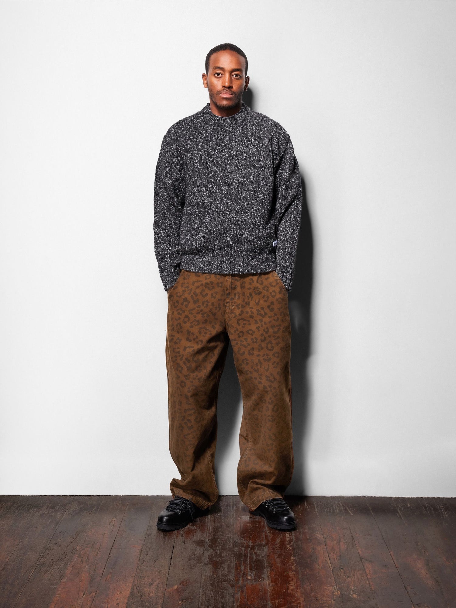 Butter Speckle Knit Sweater - Navy