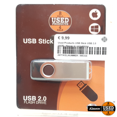 Used Products USB Stick USB 2.0 64GB | Nieuw in verpakking