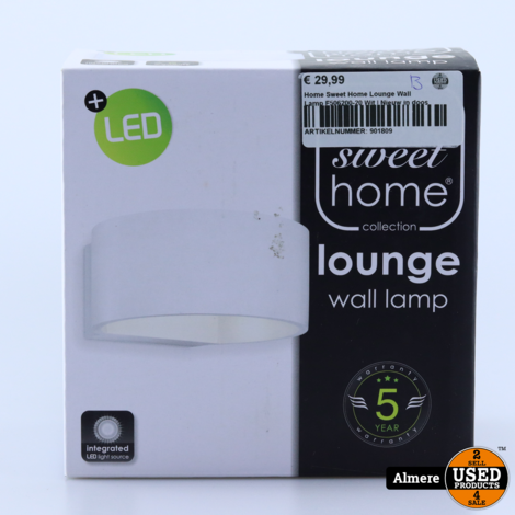 Home Sweet Home wandlamp LED Lounge wit 5W | Nieuw in doos