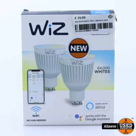 WiZ Wit GU10 Duopack | Nieuw in doos