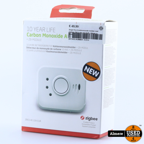 Angel Eye Koolmonoxide melder met Zigbee ZBCO-AE-10X-EUR | Nieuw in doos