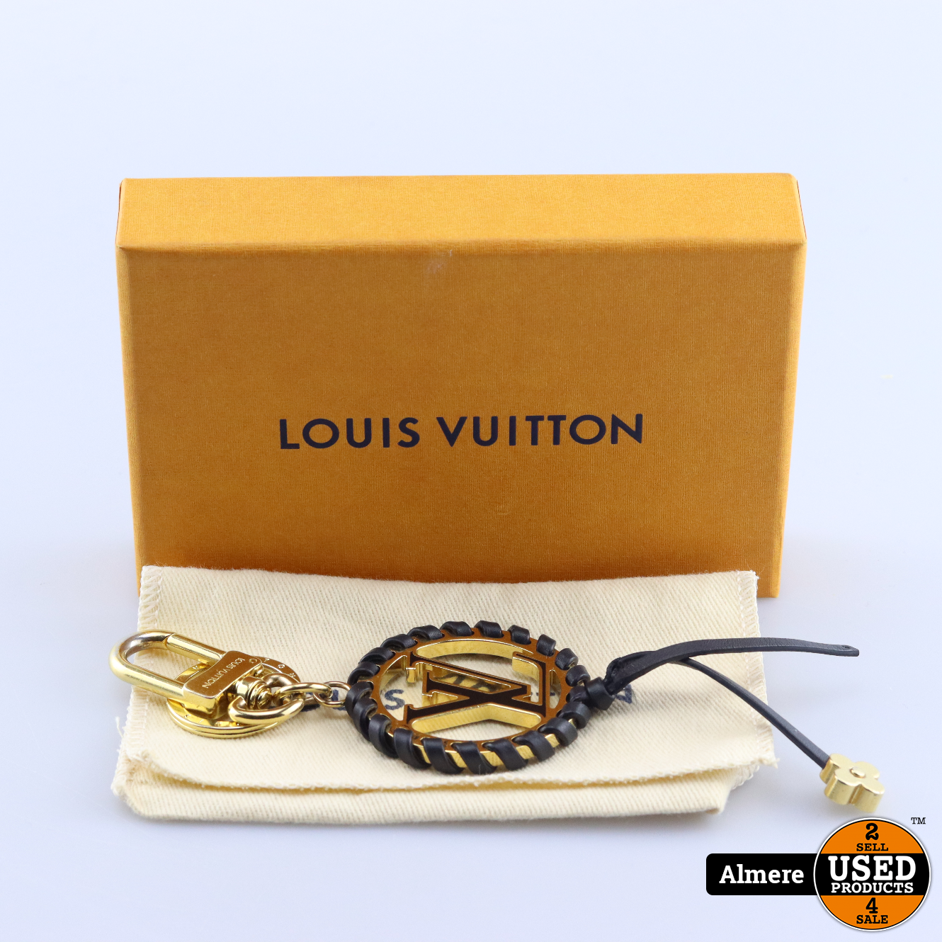 Louis Vuitton Porto Cles Leopard M66263 Heart Key Ring Bag Charm Pink Gold  LV