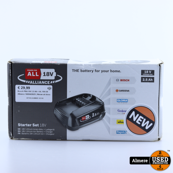 Bosch PBA 18V 2,5 Ah + AL 18V-20 Alliance 1600A02625