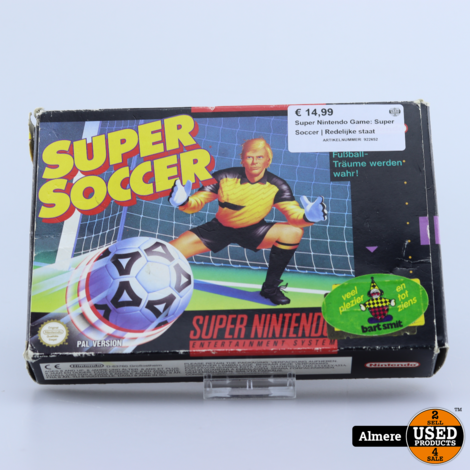 Super Nintendo Game: Super Soccer | Redelijke staat