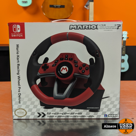 HORI Mario Kart Racing Wheel Pro Deluxe stuur Zwart/rood | Nette staat