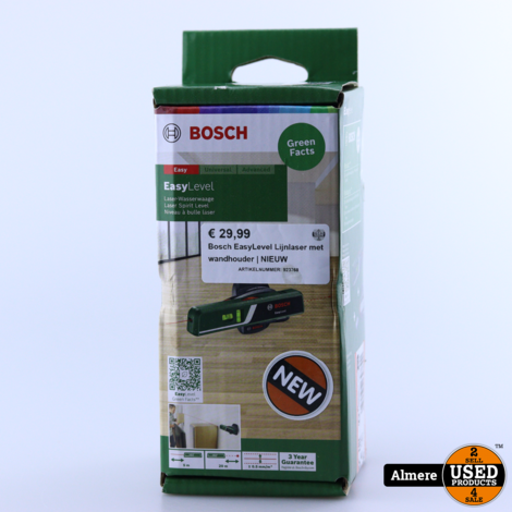 Bosch EasyLevel Lijnlaser met wandhouder | NIEUW