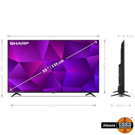 Sharp 55FN4EA 55'' 4K ULTRA HD ANDROID TV | Nieuw