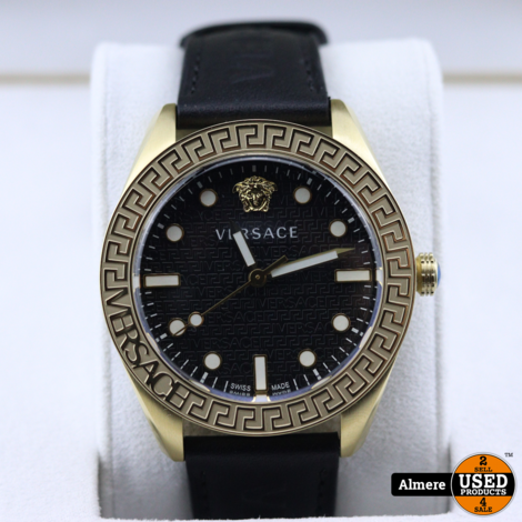 Versace Watches GRECA DOME VEF52M02R Goud Zwart met bon