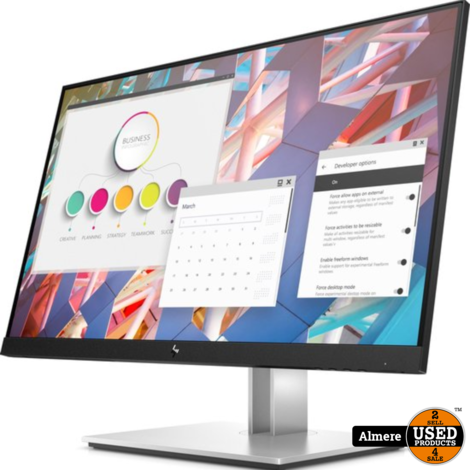 HP EliteDisplay E24 G4 24 Inch Full HD IPS Monitor | Nieuw