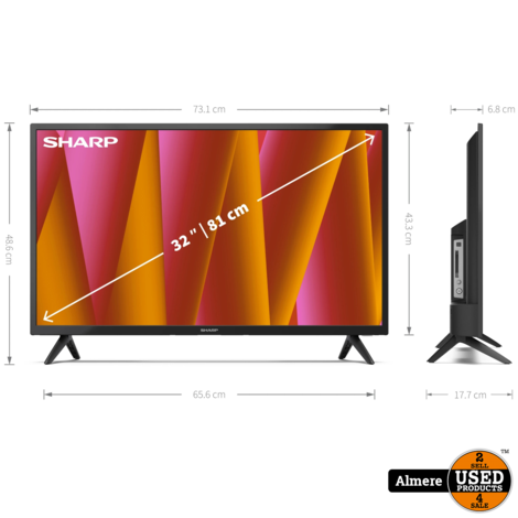 Sharp 32FG4EA 32'' HD READY ANDROID TV | Nieuw