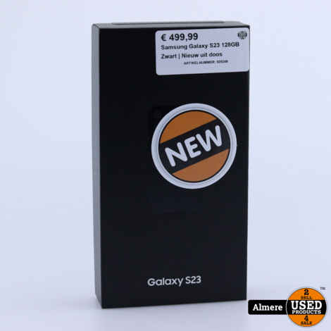 Samsung Galaxy S23 128GB Zwart | Nieuw uit doos