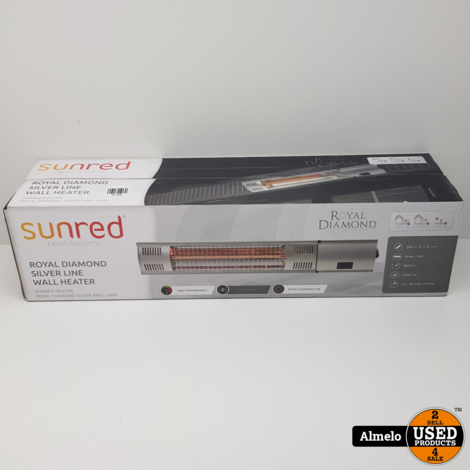 Sunred Silver 2000 terrasverwarmer Wand Nieuw geseald