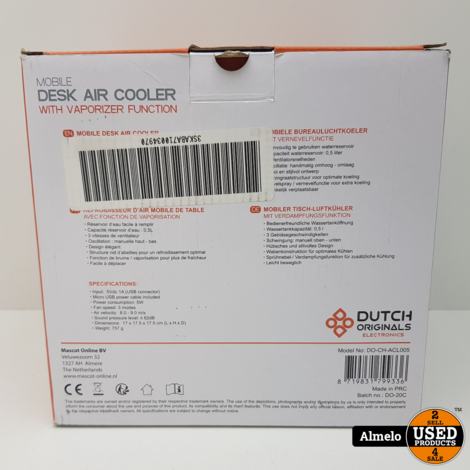 Dutch Originals Turbo Desk Air Cooler *Nieuw*