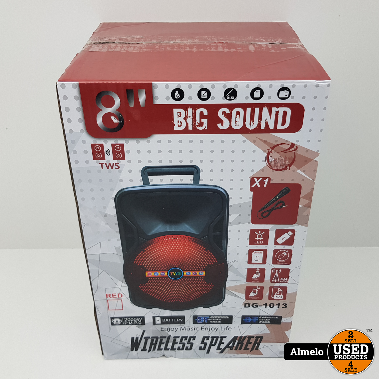 Onderdrukking Geen Senator Big sound Big Sound 8 inch Wireless speaker Black *nieuw geseald* - Used  Products Almelo
