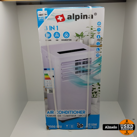 Alpina ® Premium - Airconditioner | Airco | Extra Koele Lucht | 9000btu | 1010 Watt *Nieuw Geseald*