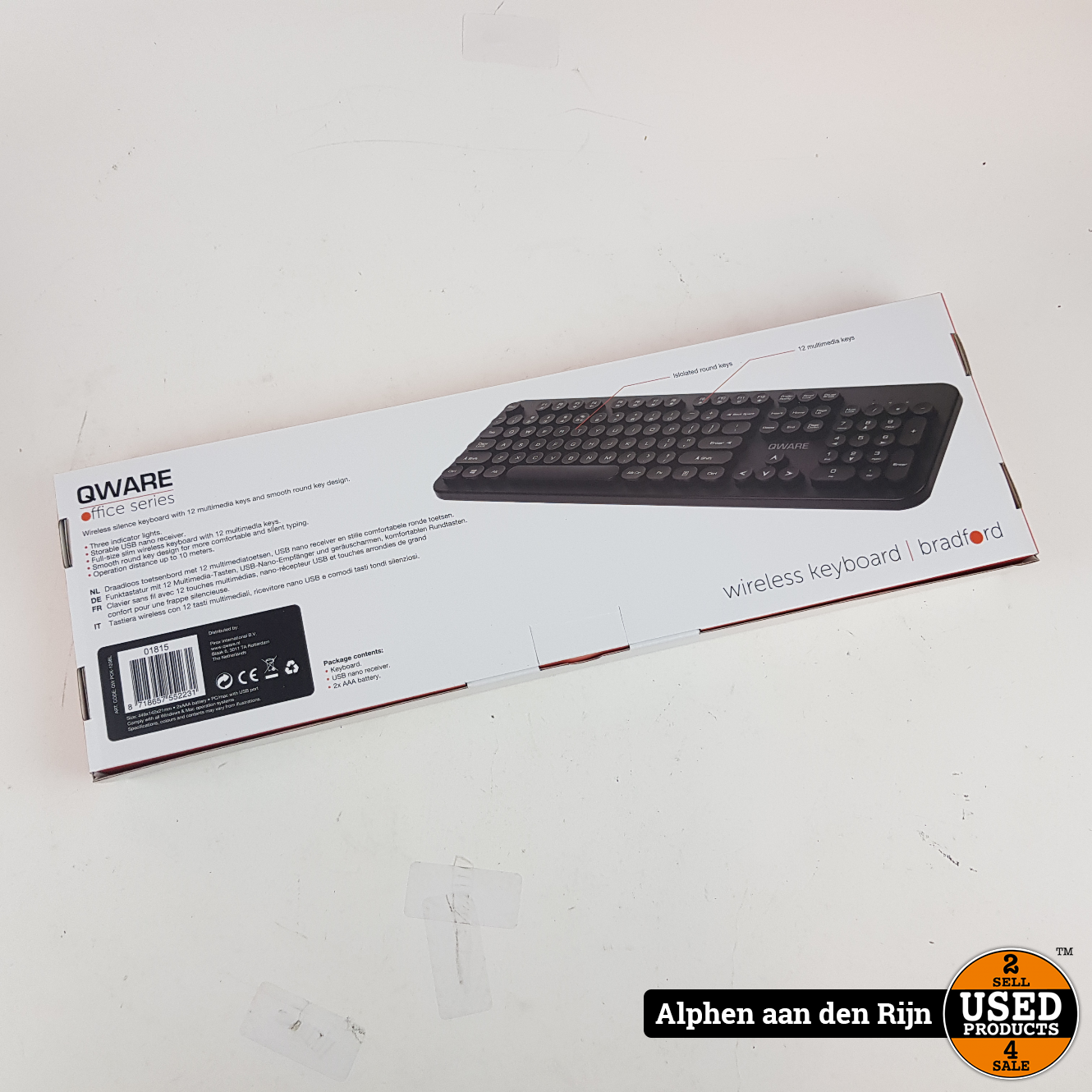 aansluiten waarde draad Qware draadloos toetsenbord zwart - Used Products Alphen aan den Rijn
