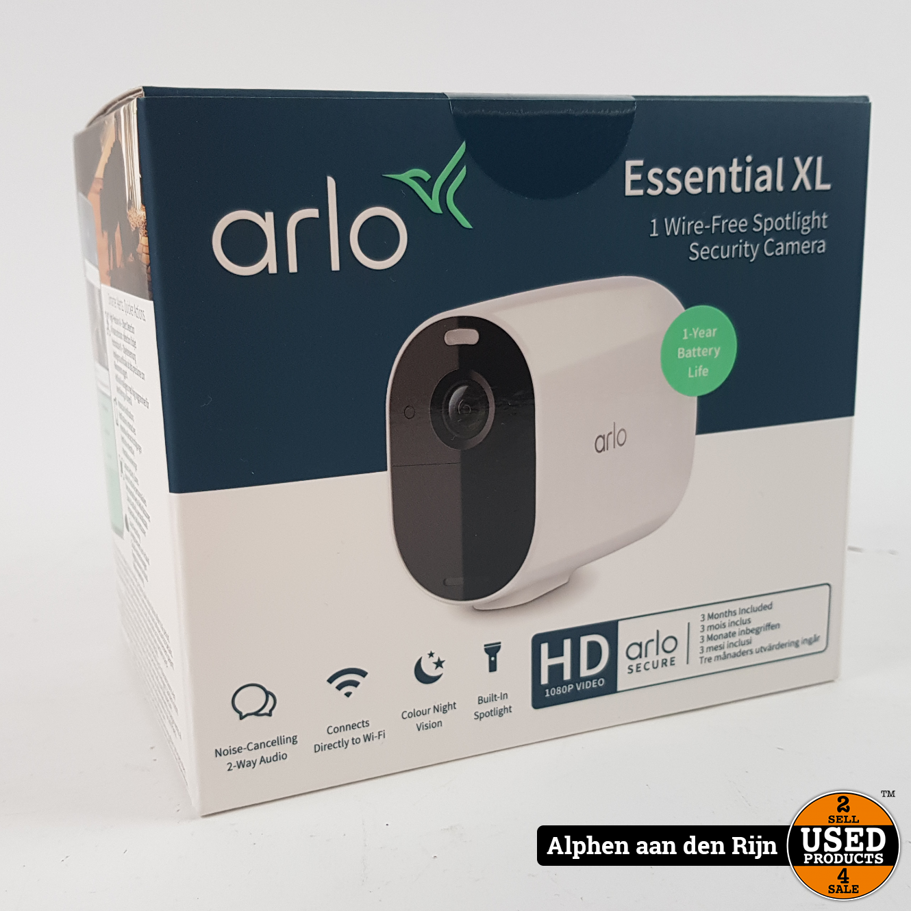 George Stevenson ik draag kleding Ieder Arlo Essential XL 1 Wire-free Spotlight security camera - Used Products  Alphen aan den Rijn