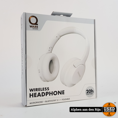 Qware Bluetooth opvouwbare koptelefoon wit