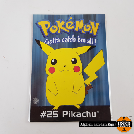 Pokemon kaarten - wenskaarten Origineel Nintendo 1998 - Pikachu blauw