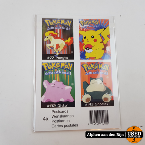 Pokemon kaarten - wenskaarten Origineel Nintendo 1998 - Snorlax