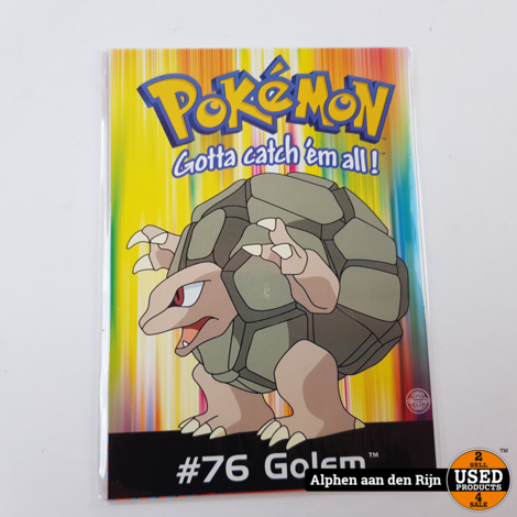 Pokemon kaarten - wenskaarten Origineel Nintendo 1998 - Golem