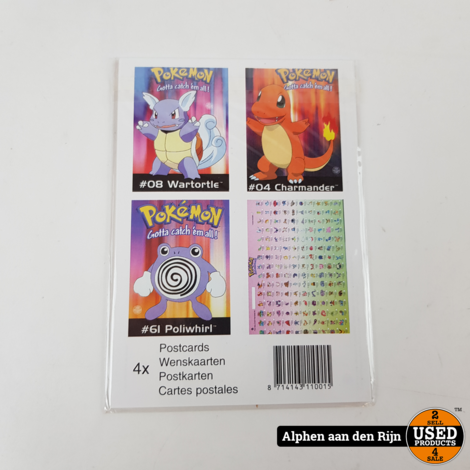 Pokemon kaarten - wenskaarten Origineel Nintendo 1998 - Charmander