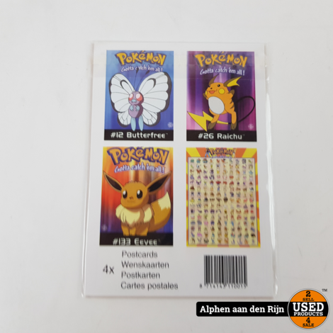 Pokemon kaarten - wenskaarten Origineel Nintendo 1998 - Raichu