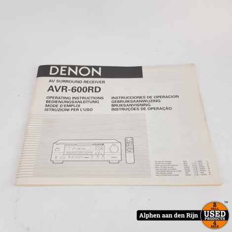 Denon AVR-600RD versterker + afstandsbediening