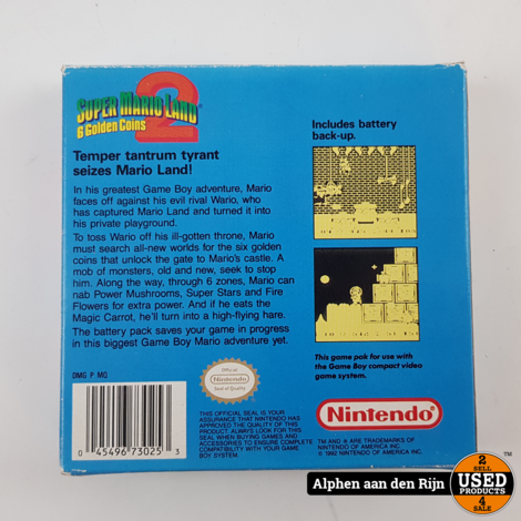Super Mario Land 2 GameBoy Compleet
