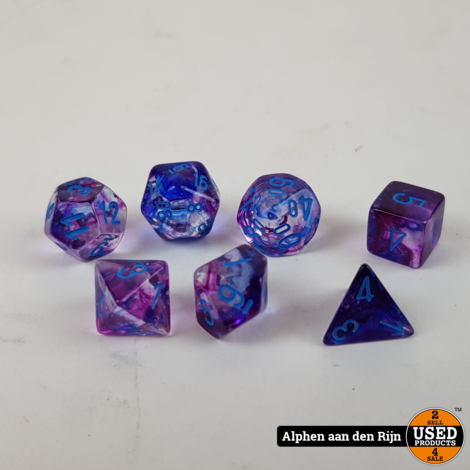 Mini polydice nebula 7 dice set