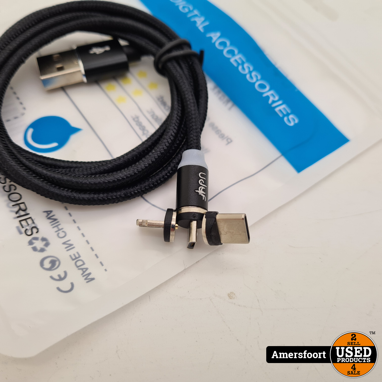 Magnetische USB Kabel - 3-in-1 - 1m - USB-C - iPhone - Micro USB - Used  Products Amersfoort