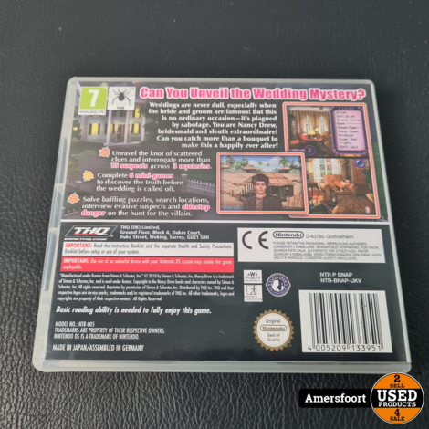 NDS Nancy Drew The Model Mysteries | Nintendo DS