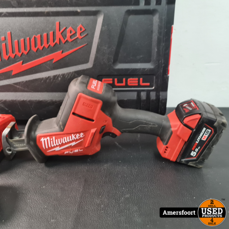 Milwaukee M18 FHZ-502X Reciprozaagmachine | 2x 18v - 5.0Ah | Lader