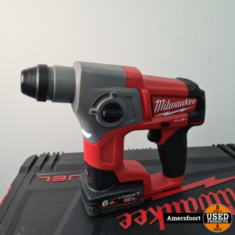 Milwaukee M12 ch-602x | Accu Boorhamer | 6.0Ah Accu 1x | Lader