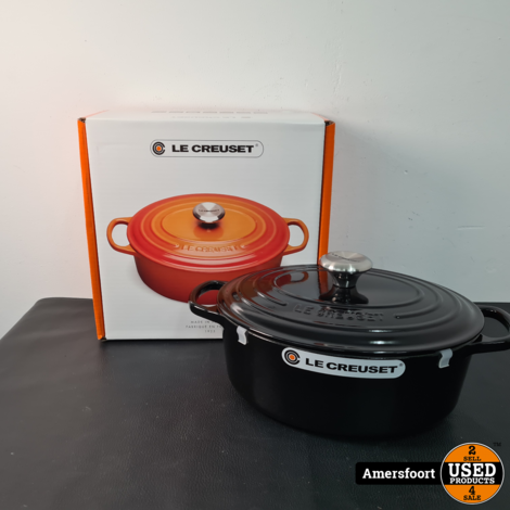 Le Creuset Ovaal | Zwart | Braadpan 27CM | Nieuw