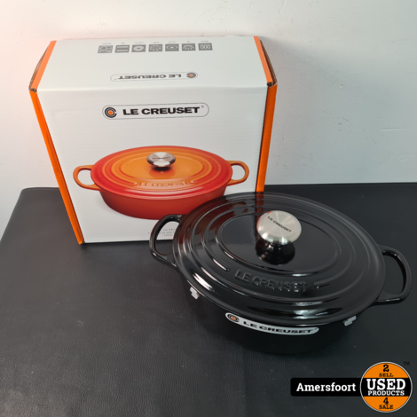 Le Creuset Ovaal | Zwart | Braadpan 27CM | Nieuw