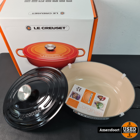 Le Creuset Ovaal | Zwart | Braadpan 27CM | Nieuw