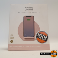 Native Union Fabric draadloze oplader - Roze/Pink | Nieuw