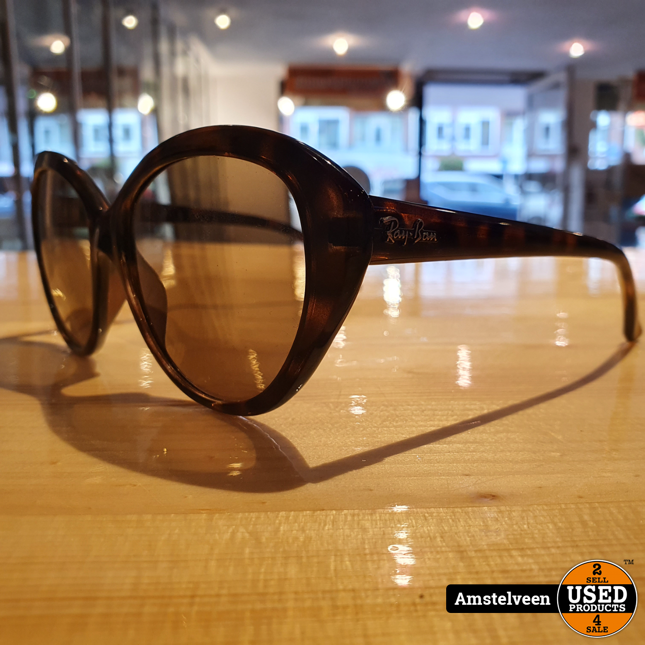 knuffel Vakantie Vervuild Ray-Ban RB-4163 710/51 2N Dames Zonnebril (Dead Stock) | Excl. Koker - Used  Products Amstelveen