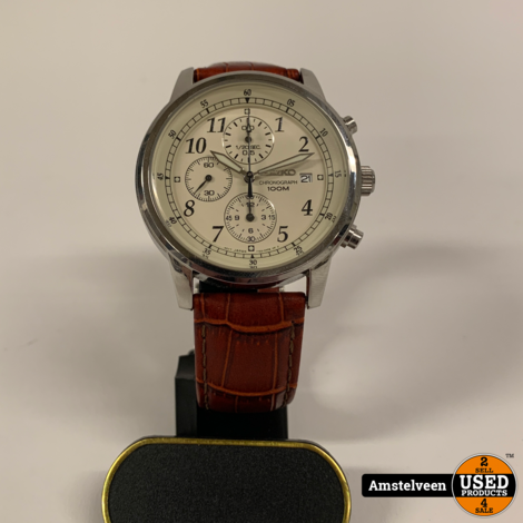 Seiko Chronograph SNDC31P1 Heren Horloge 40mm Quartz | Nette Staat