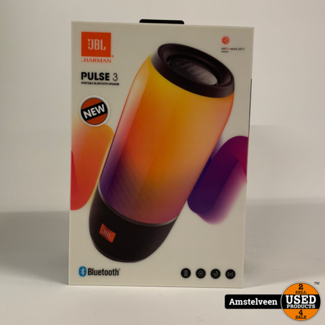 JBL Pulse 3 Speaker Bluetooth Zwart | Nieuw