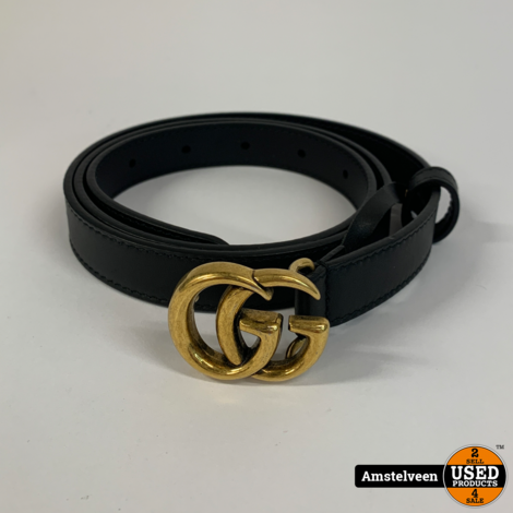 Gucci 409417 Leather belt Double G buckle 85/34 | Nette Staat