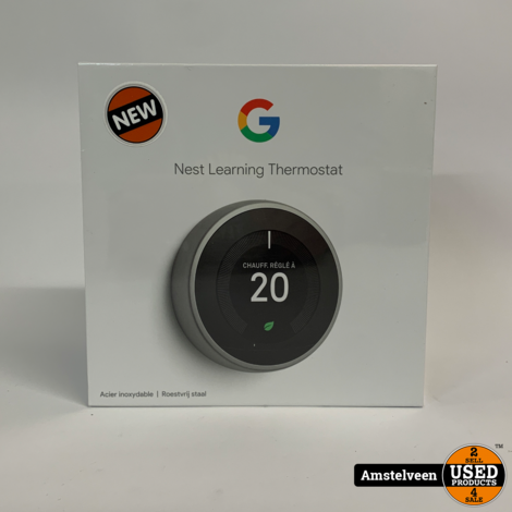 GOOGLE NEST Learning Thermostat (3e generatie) | Nieuw in Seal