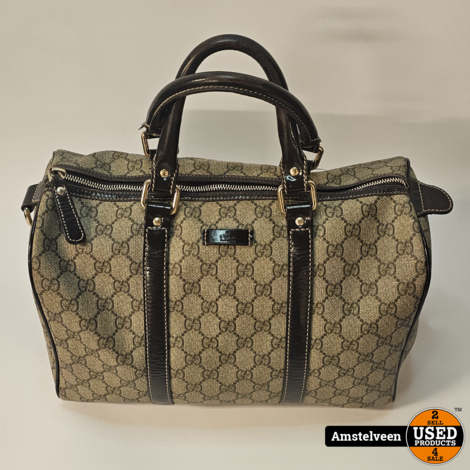 Gucci 193603 Joy GG Canvas Boston Bag Beige